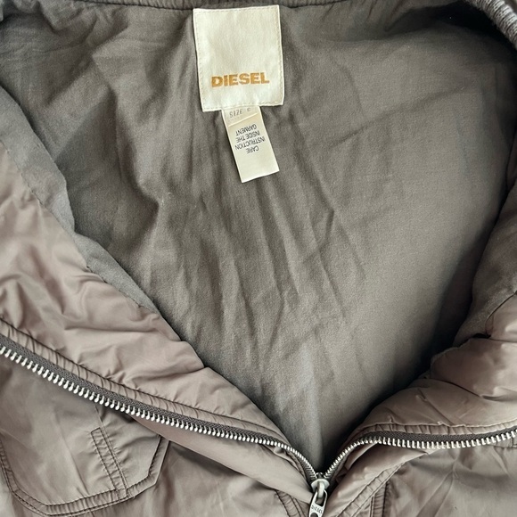 Vintage‎ Diesel Long Coat Brown with Fur Trimmed Hood Double Layer Size Small - Picture 10 of 15